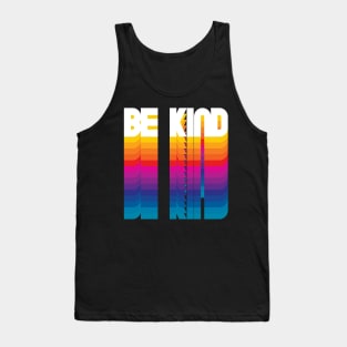 Retro Be Kind Proud Name Personalized Gift Rainbow Style Tank Top